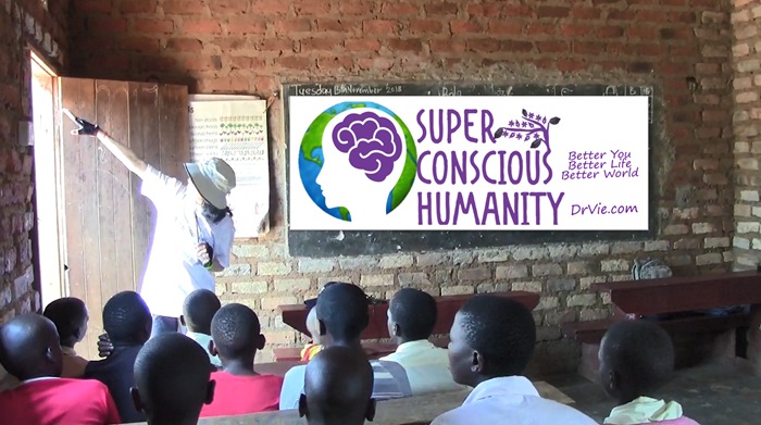 Dr. Vie motivates children in East Africa to uplift themselves out of poverty and despair