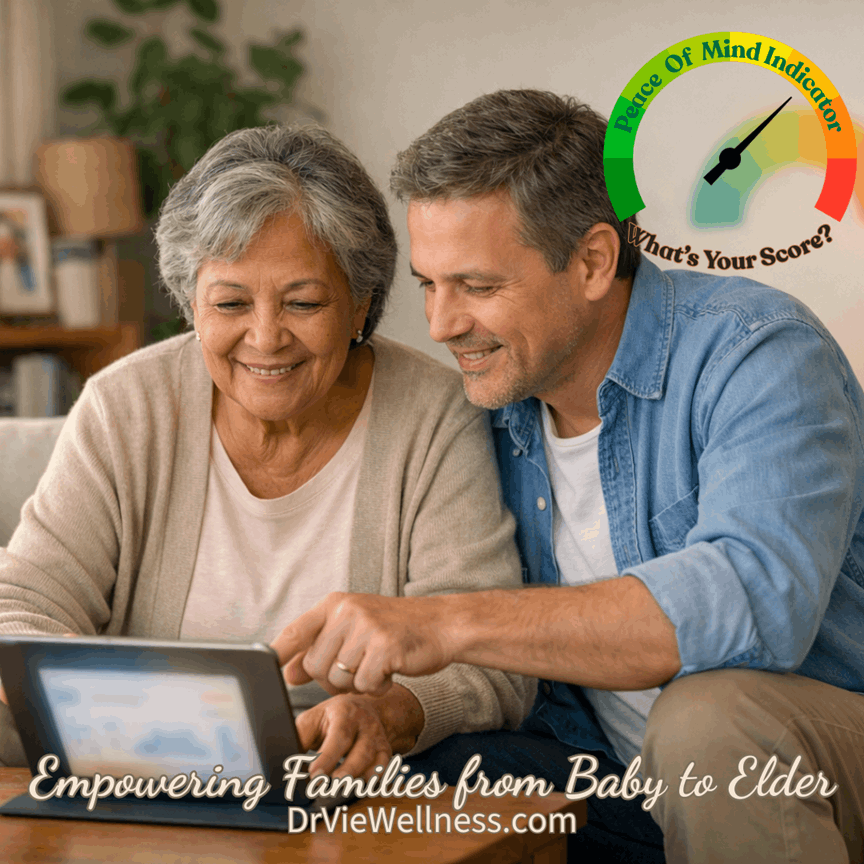 Family connection peace of mind indicator from baby to elder with Dr Vie