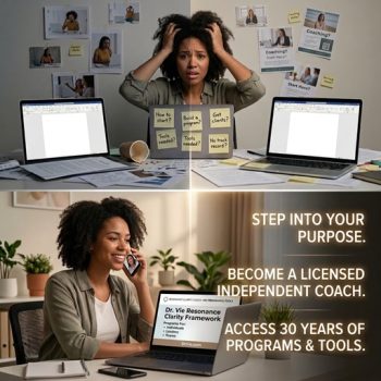 Stop struggling Coach become a licensed Dr. Vie Resonance Coach